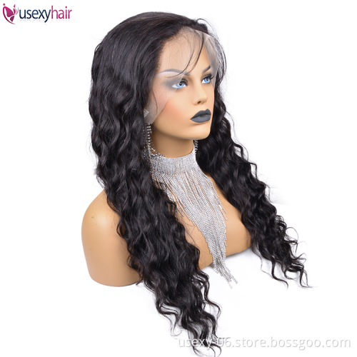 100% Unprocessed Loose Wave Raw Indian Cuticle Aligned Virgin Lace Front Human Hair Wigs